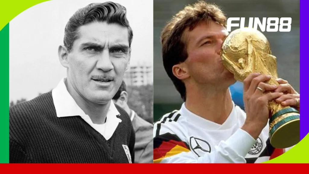 Antonio Carbajal (trái) và Lothar Matthäus (phải)