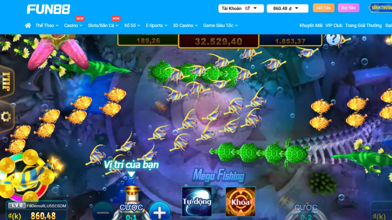 Bạn nên tập trung bắn cá nhỏ để tích lũy xu trước khi bắn cá lớn