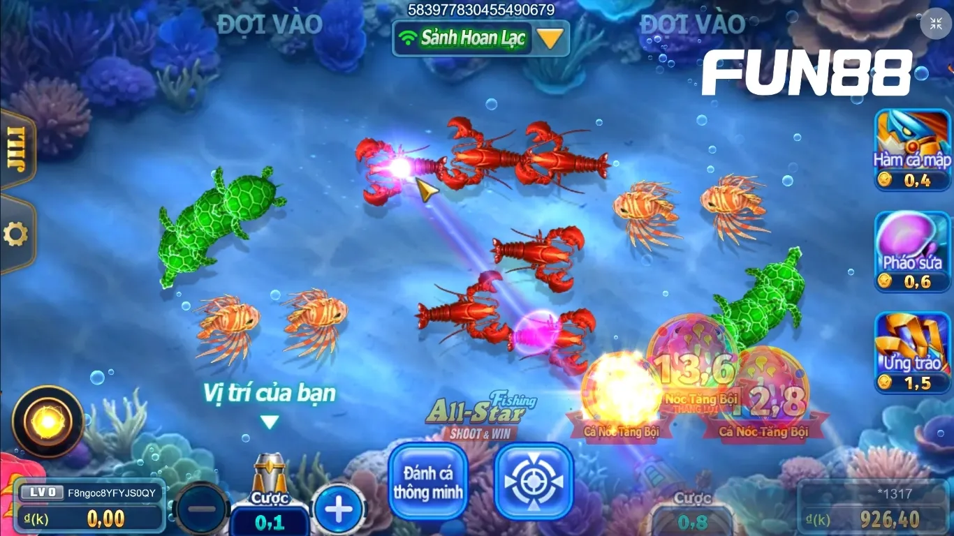 Săn cá cực dễ, rinh thưởng cực khủng cùng Bắn cá siêu sao