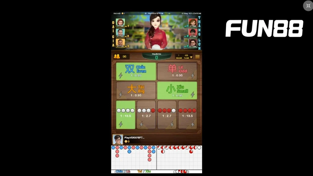 Xóc Đĩa 3D trên nền tảng FUN88 với tỷ lệ cược 1:15