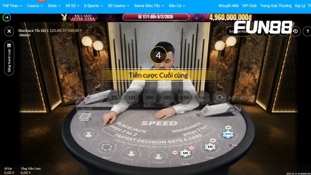 Chiến thuật 1-3-2-6, bảo vệ ví tiền của bạn tại FUN88 VN