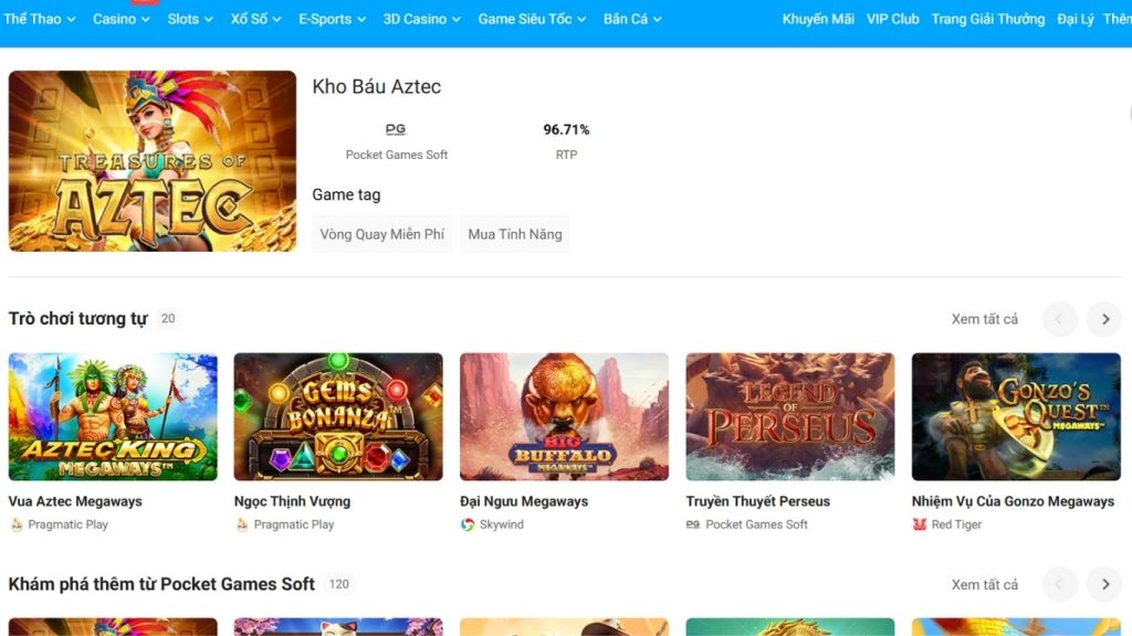 Những tựa game có chỉ số RTP cực cao, trên 96% của FUN88